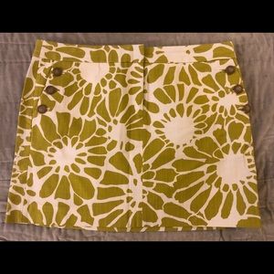 J.Crew Floral Print Mini Skirt - Size 12 - Olive